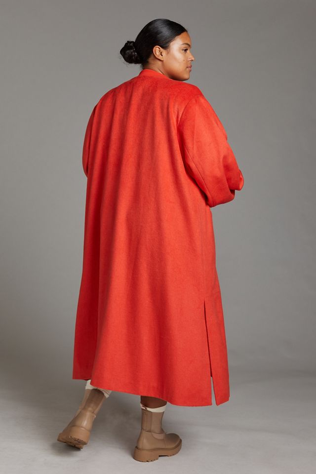 Cozy Wool Blend Puff-Sleeved Coat #7