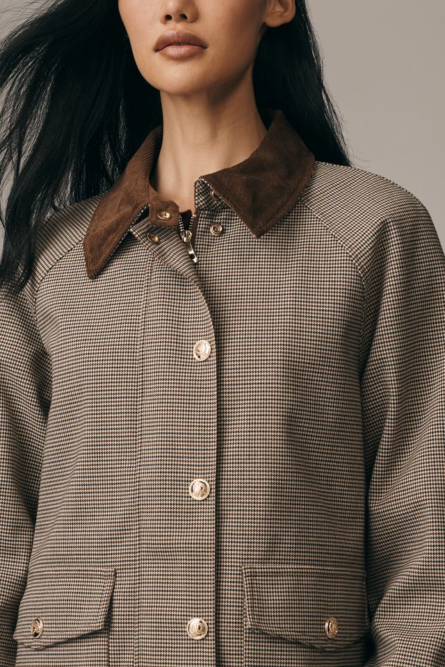 RD Style Bea Houndstooth Quilted Barn Jacket #1