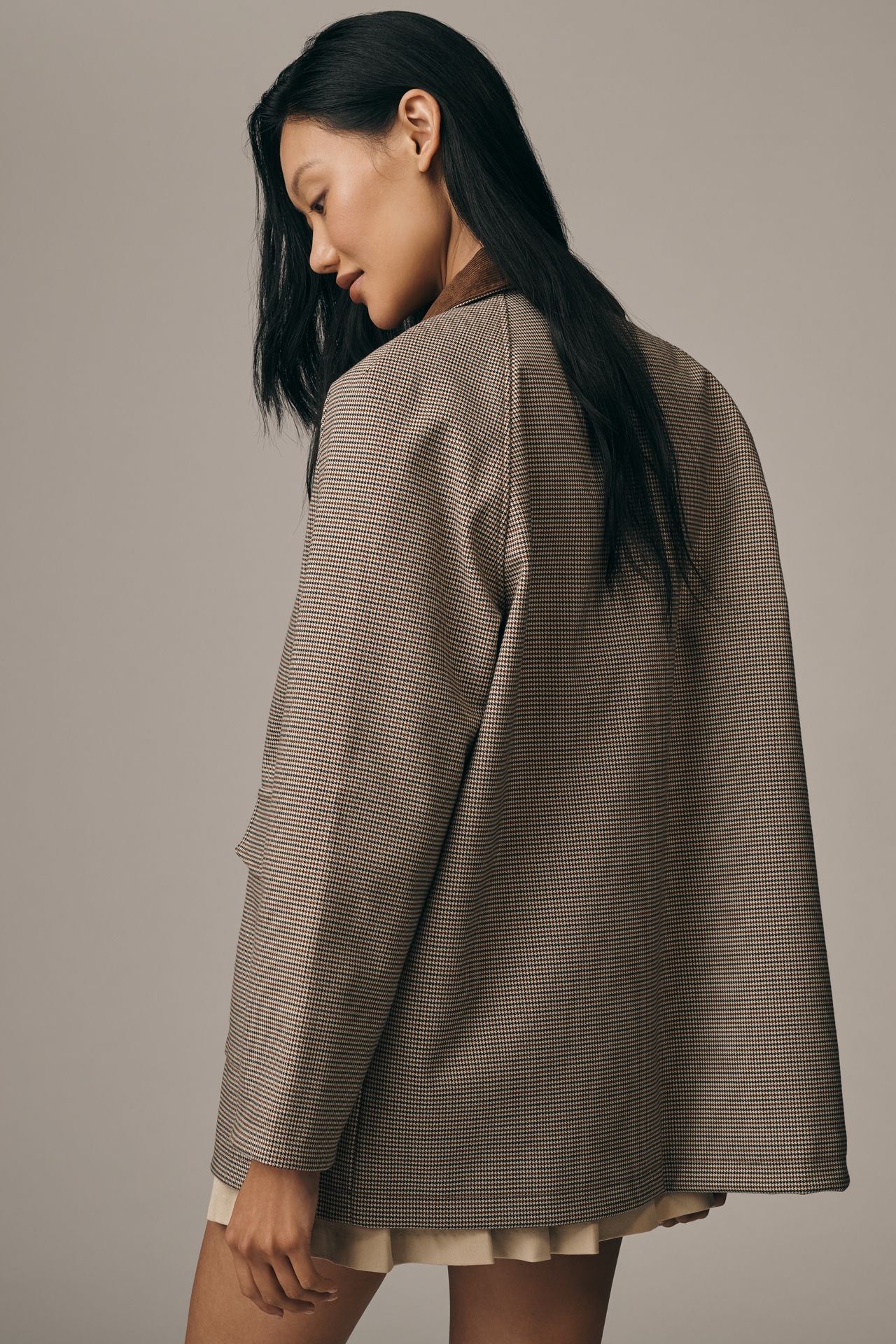 RD Style Bea Houndstooth Quilted Barn Jacket