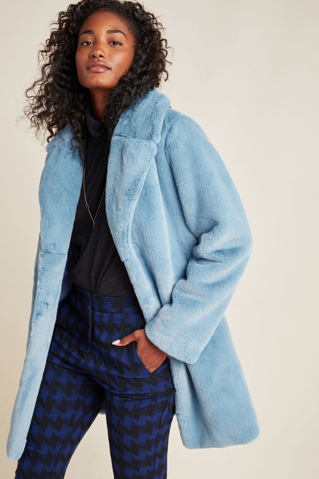 Anthropologie faux 2025 fur coat