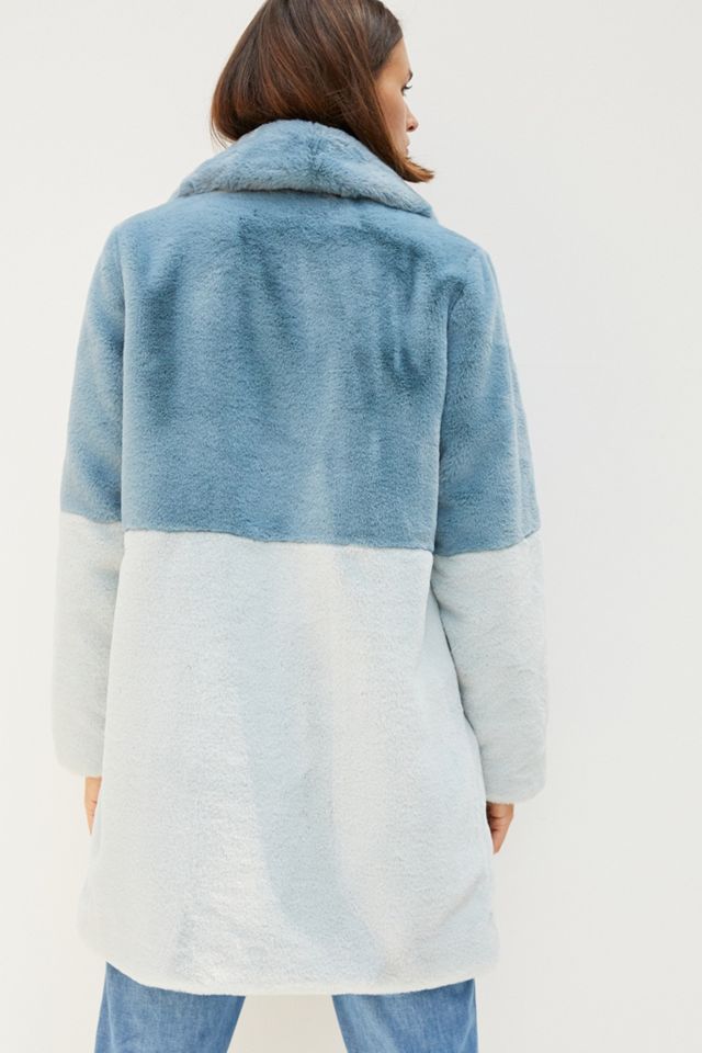 Patti Colorblocked Faux Fur Coat #4