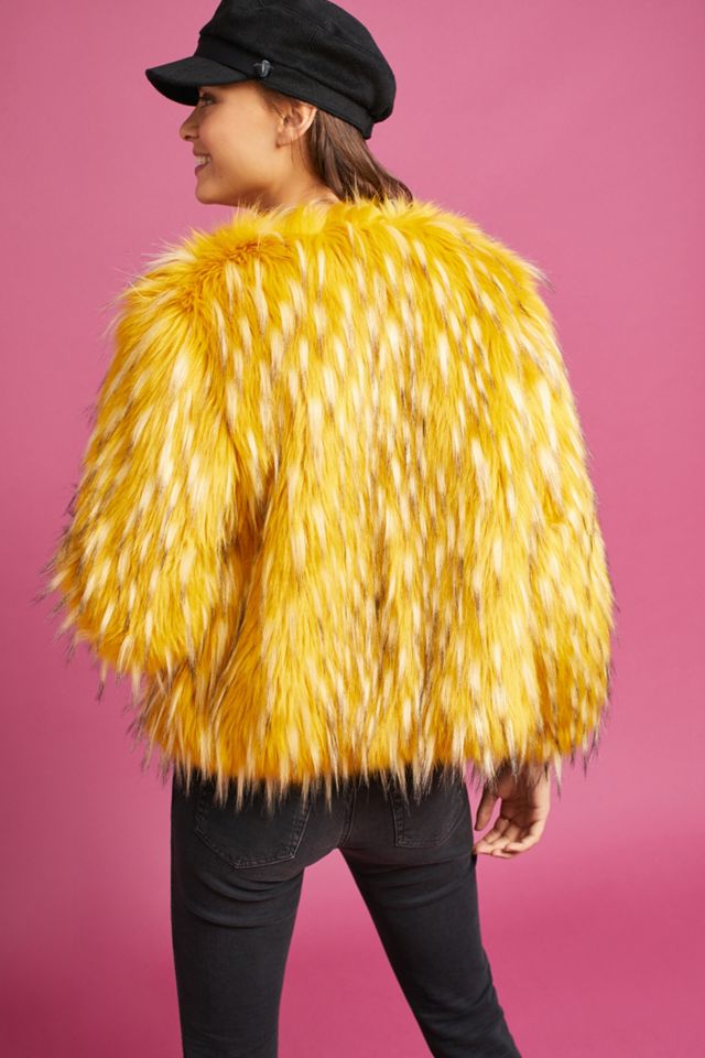 Canary Faux Fur Coat #3
