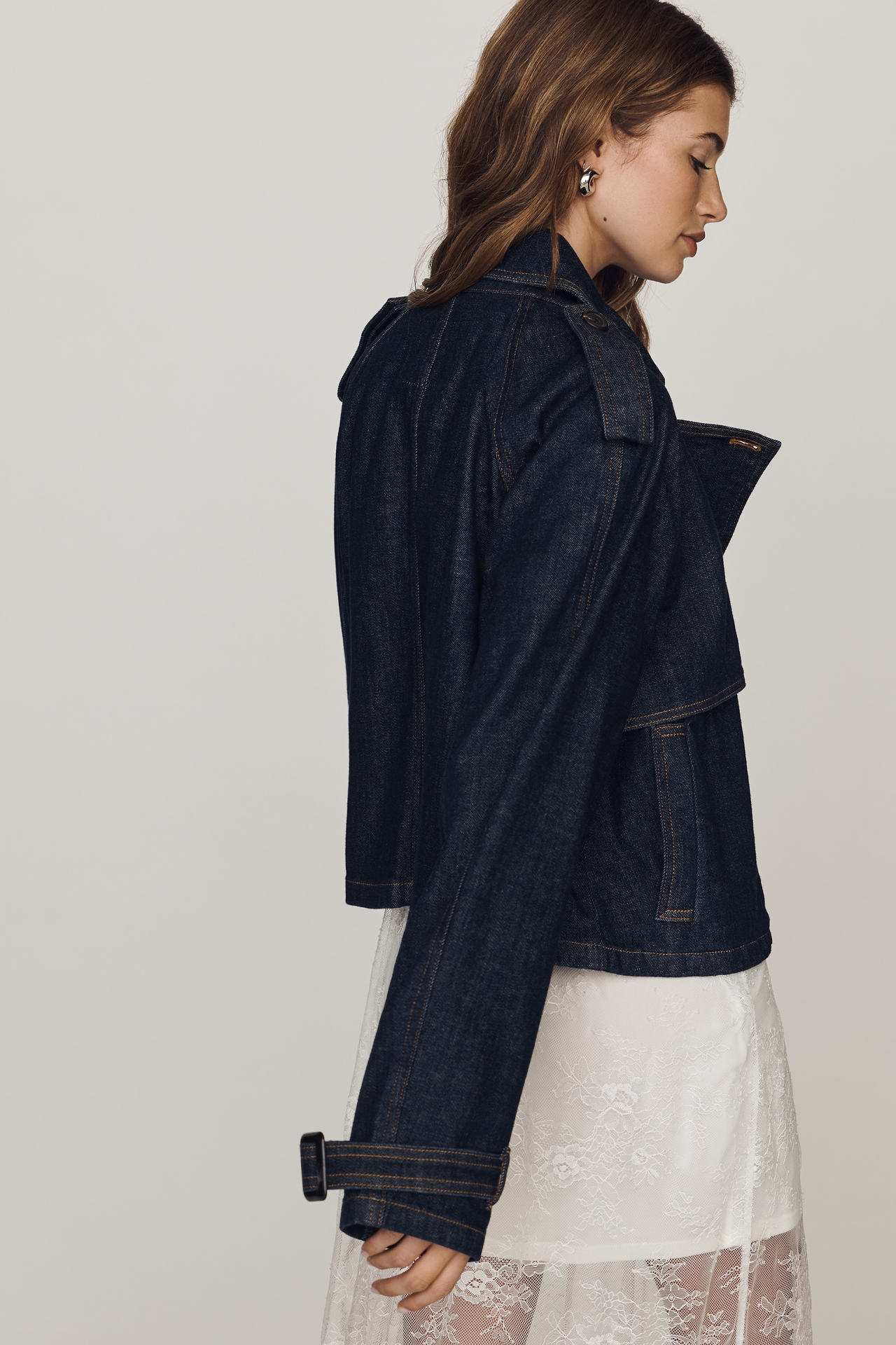 Pilcro Double-Breasted Denim Jacket