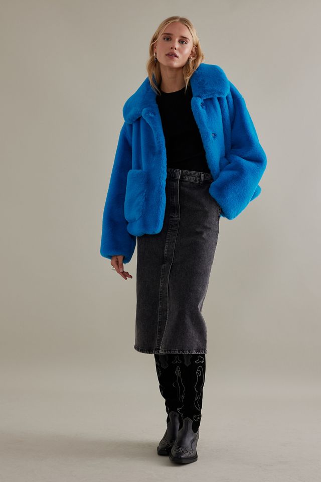 Jakke Traci Faux-Fur Cropped Coat #3