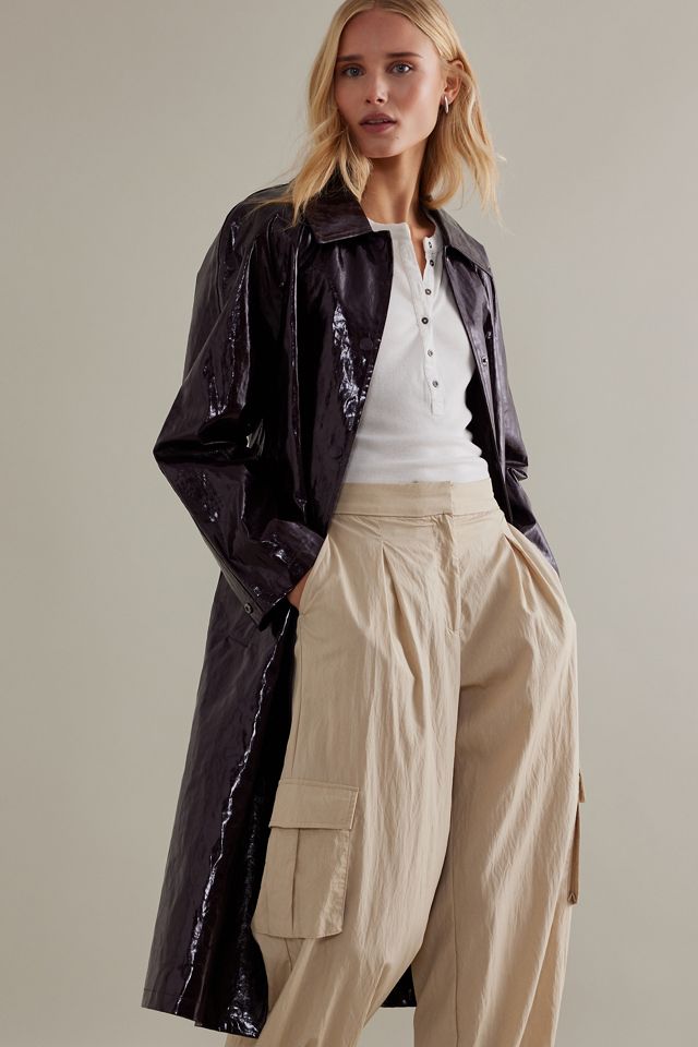Jakke Cassie Patent Trench Coat #1