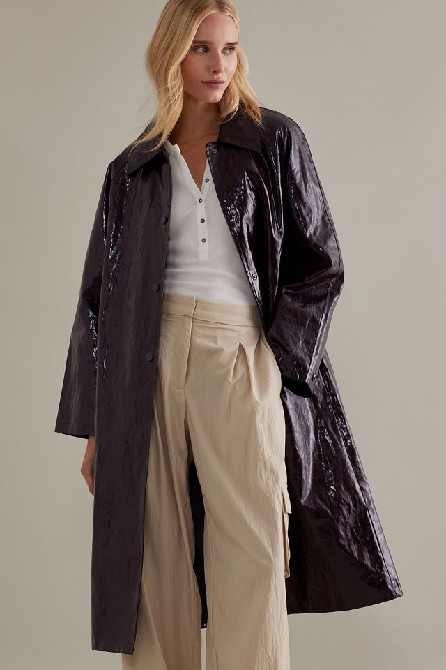 Jakke Cassie Patent Trench Coat #3