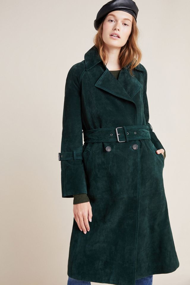Melanie Suede Trench Coat #3