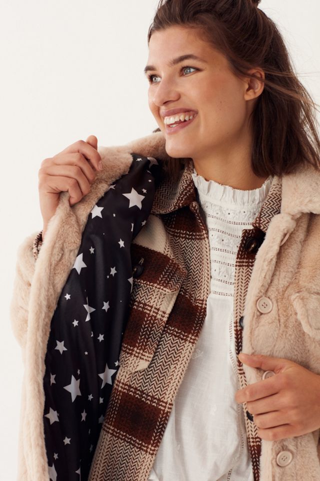 Tawny Faux Fur Shirt Jacket #2