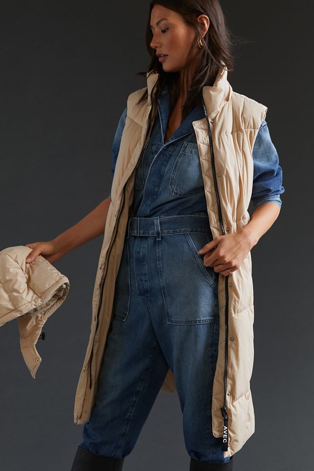 Longline Hooded Puffer Vest #3