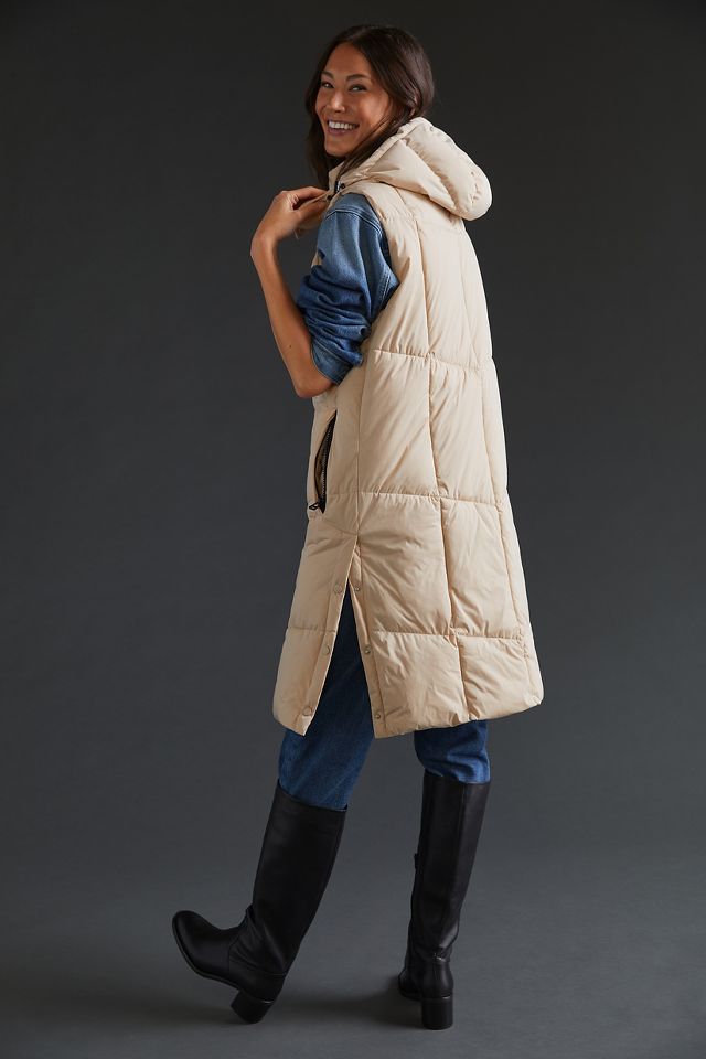 Longline Hooded Puffer Vest