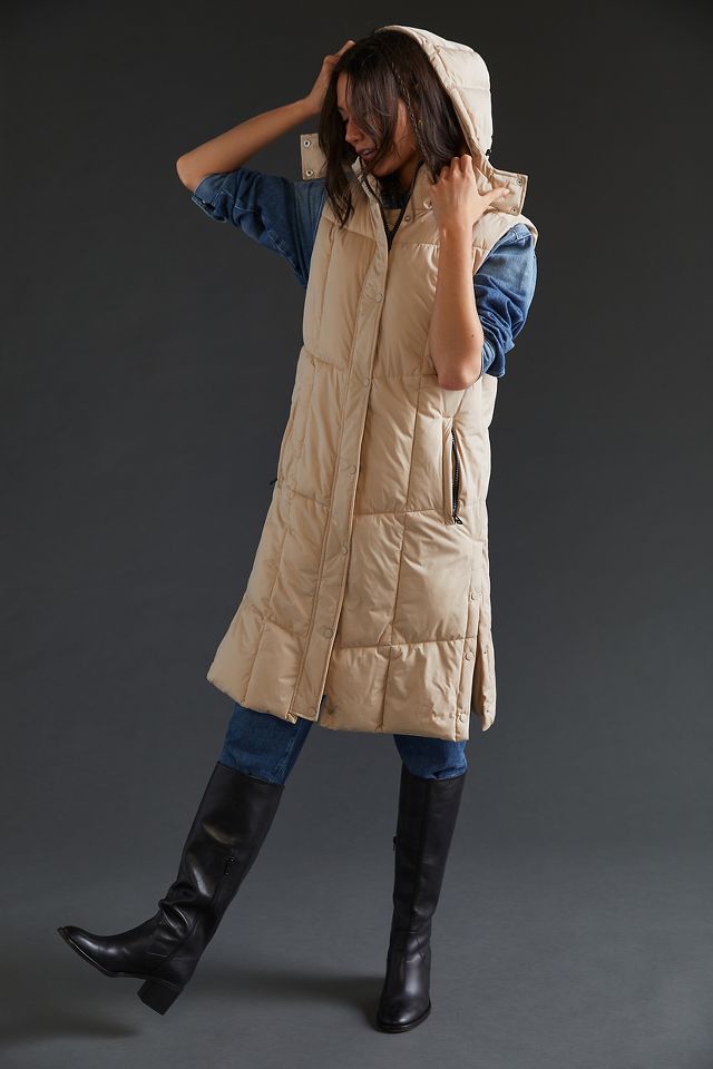 Longline Hooded Puffer Vest