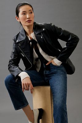 Faux Leather Moto Jacket