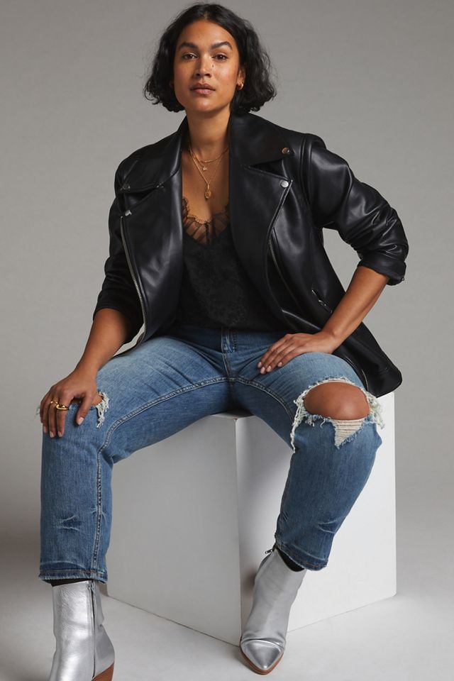 fiction tokyo ❤︎ Faux Leather Blouson Faux Leather Moto Jacket | Anthropologie
