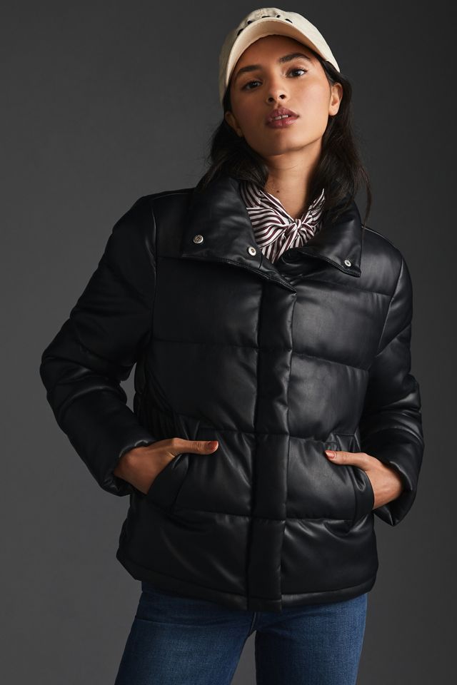 Avec Les Filles Faux Leather Puffer Jacket #3