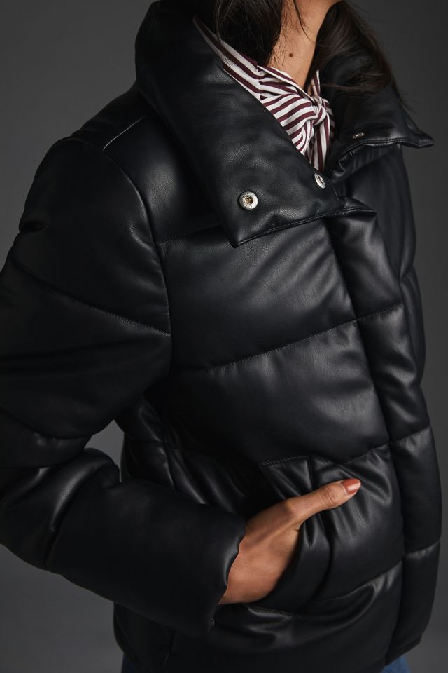 Avec Les Filles Faux Leather Puffer Jacket #4