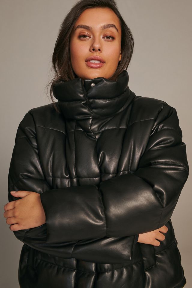 Avec Les Filles Faux Leather Puffer Jacket #6