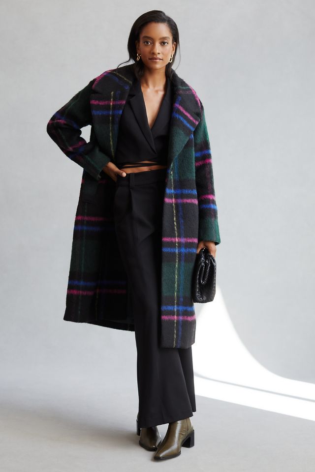 Avec les filles store coat plaid