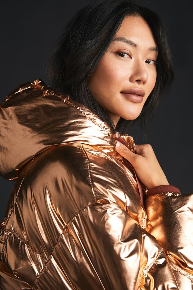Avec Les Filles Metallic Puffer Jacket | Anthropologie display picture 2