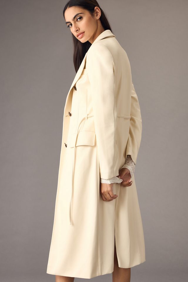 Avec Les Filles Faux Leather Trench Coat #3