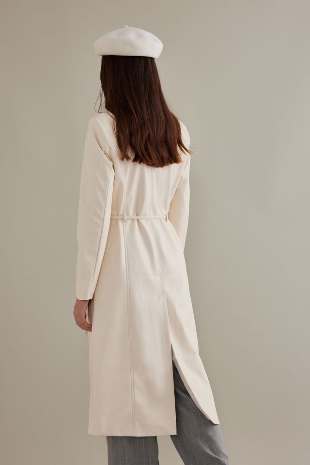Avec Les Filles Faux Leather Trench Coat #7