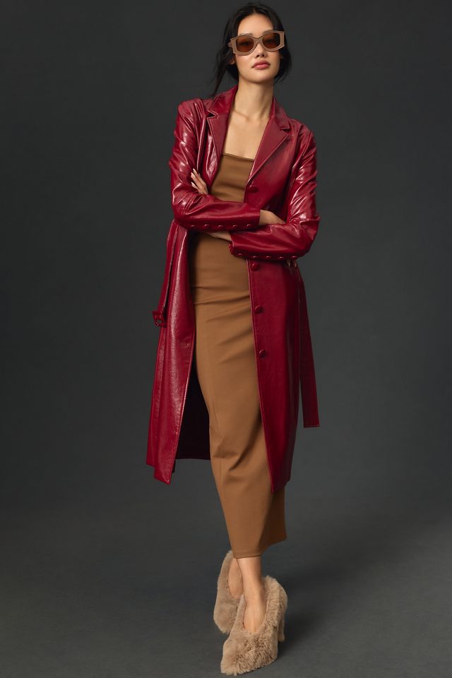 Avec Les Filles Ruby Patent-Leather Trench Coat #2