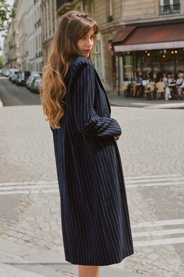 Avec Les Filles Pinstripe Trench Coat #1