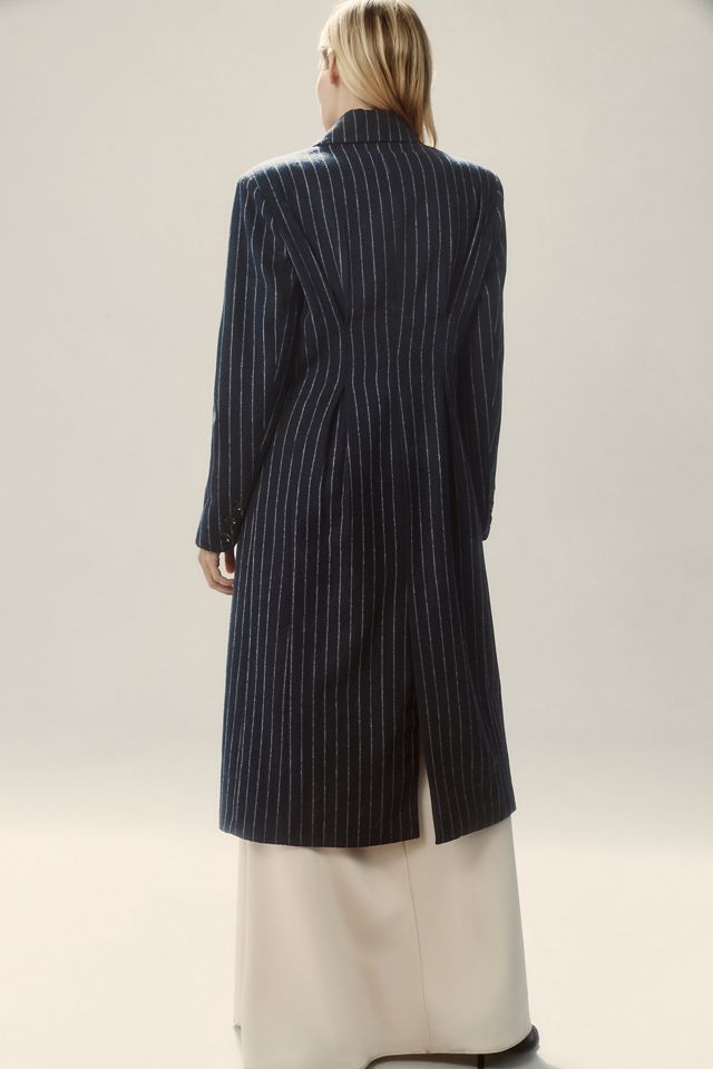 Avec Les Filles Pinstripe Trench Coat #3
