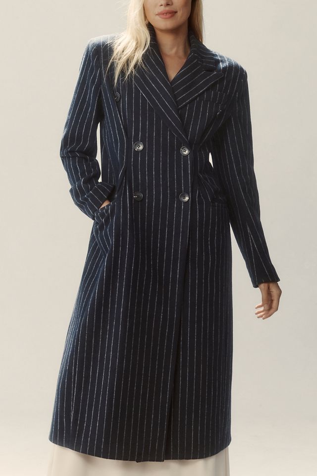 Avec Les Filles Pinstripe Trench Coat #5