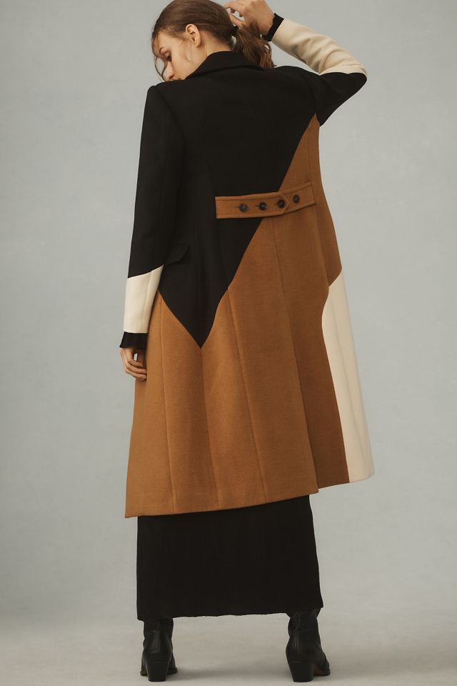 Avec Les Filles Wavy Colorblock Coat #1