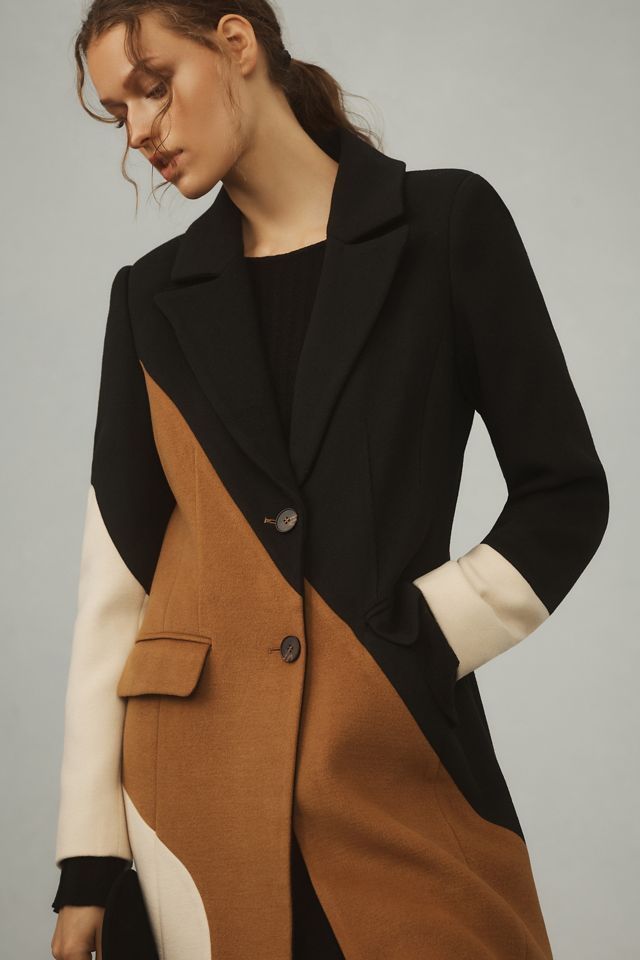 Avec Les Filles Wavy Colorblock Coat #3
