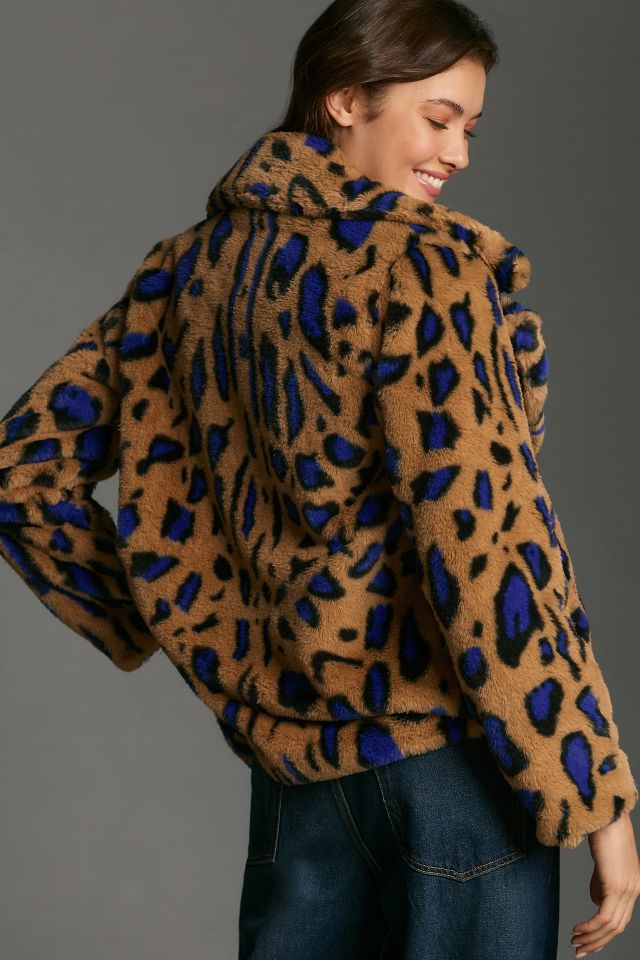 Anthropologie hot sale leopard coat