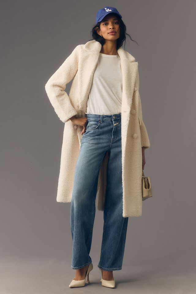 Avec Les Filles Textured Faux Shearling Coat Anthropologie