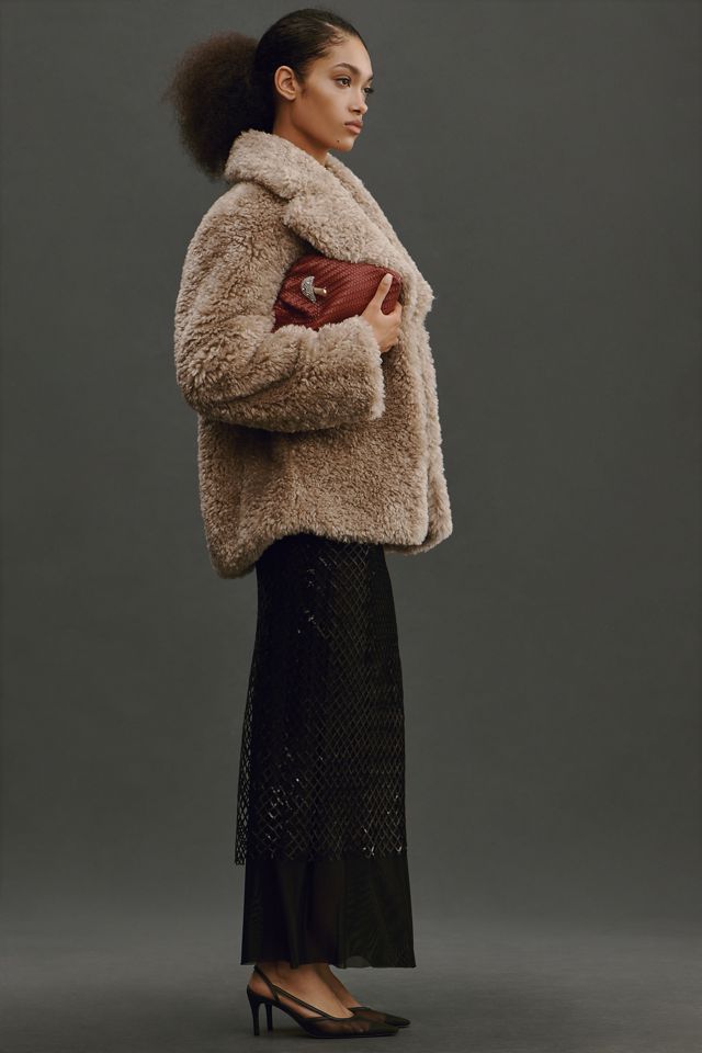 Avec Les Filles Cropped Teddy Coat #1