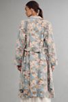 Avec Les Filles Printed Denim Trench Coat