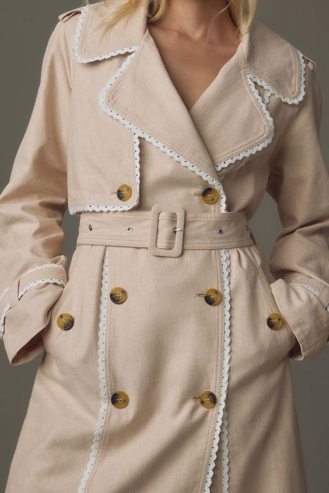 Avec Les Filles Rickrack Trench Coat #1
