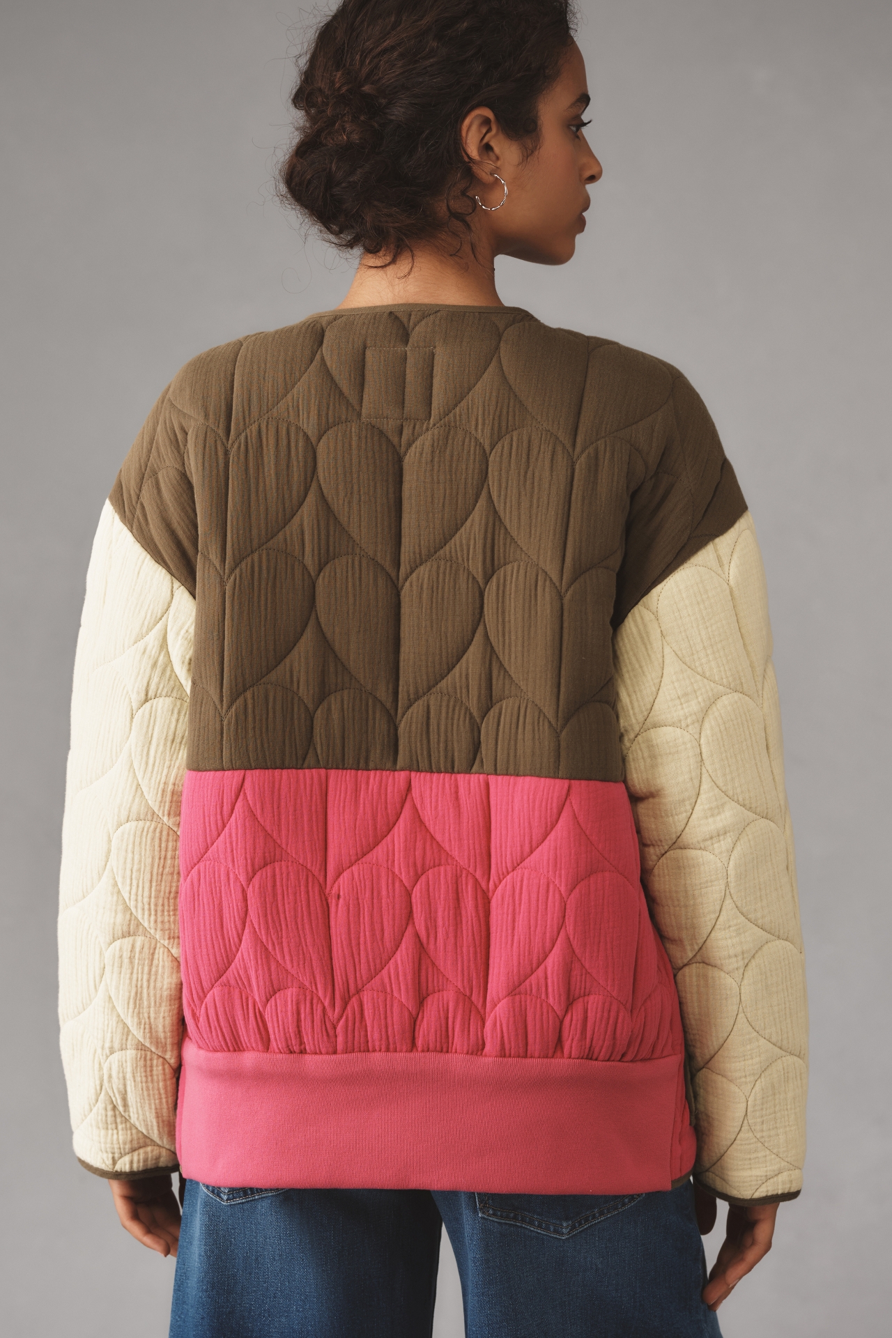 Avec Les Filles Heart Quilted Jacket