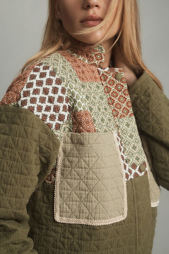 Avec Les Filles Printed Patchwork Jacket #3