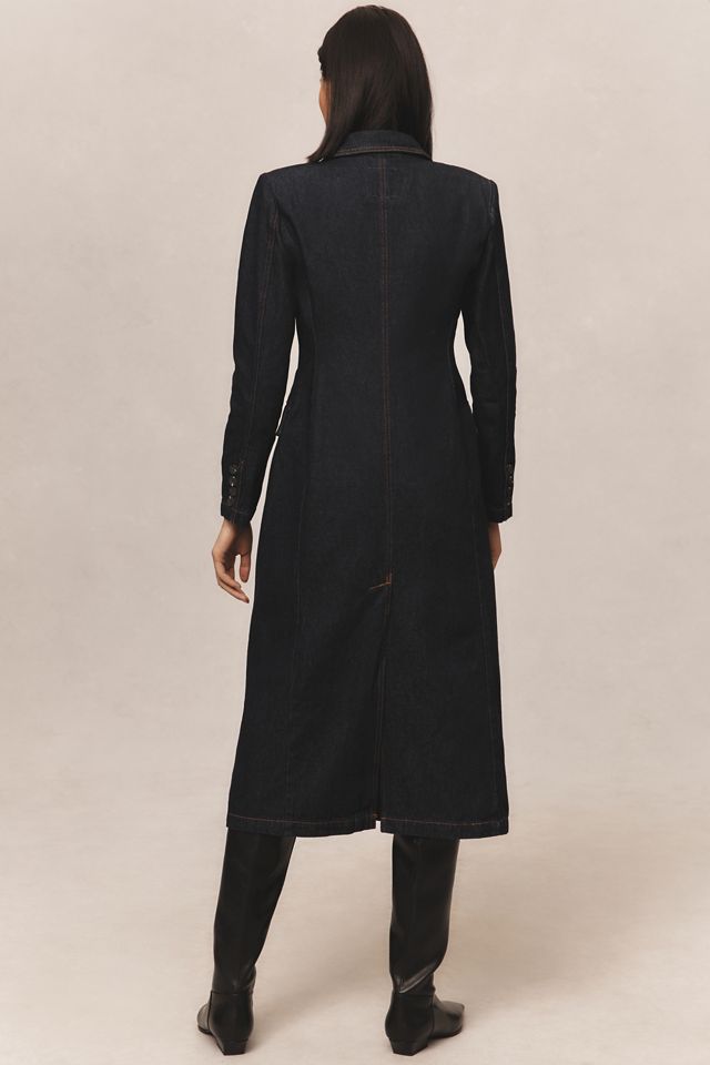 Avec Les Filles Denim Trench Coat Anthropologie