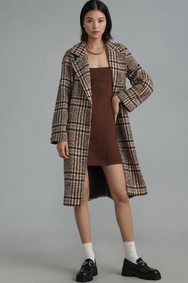 Avec les filles coat plaid online