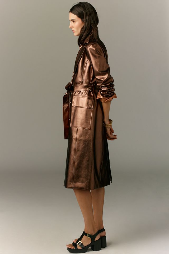 Avec Les Filles Metallic Trench Coat #3