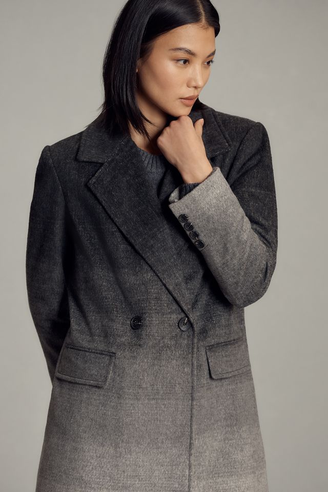Avec Les Filles Ombre Wool-Blend Coat #1