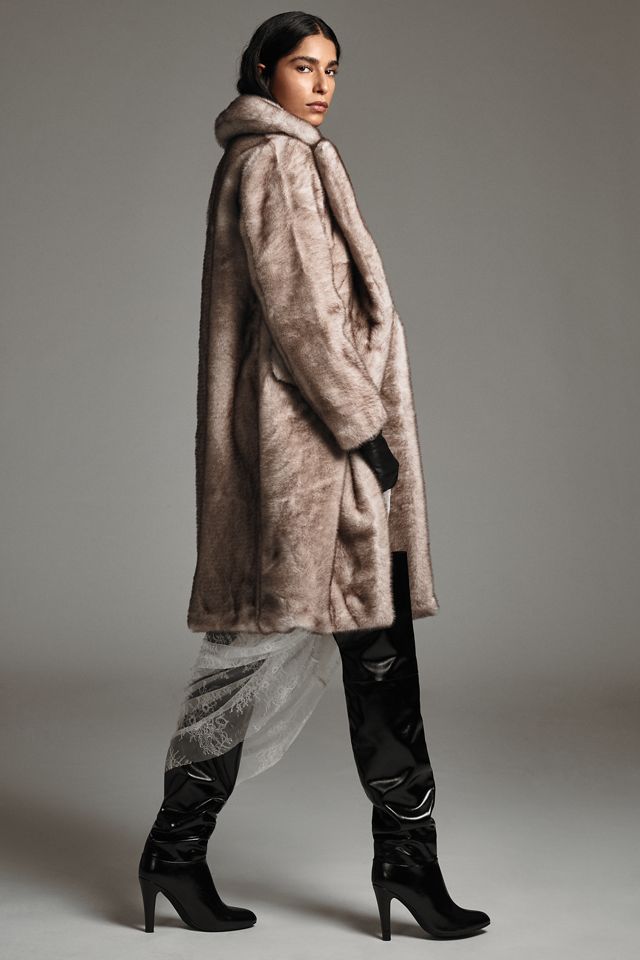 Avec Les Filles Faux-Fur Double-Breasted Coat #1