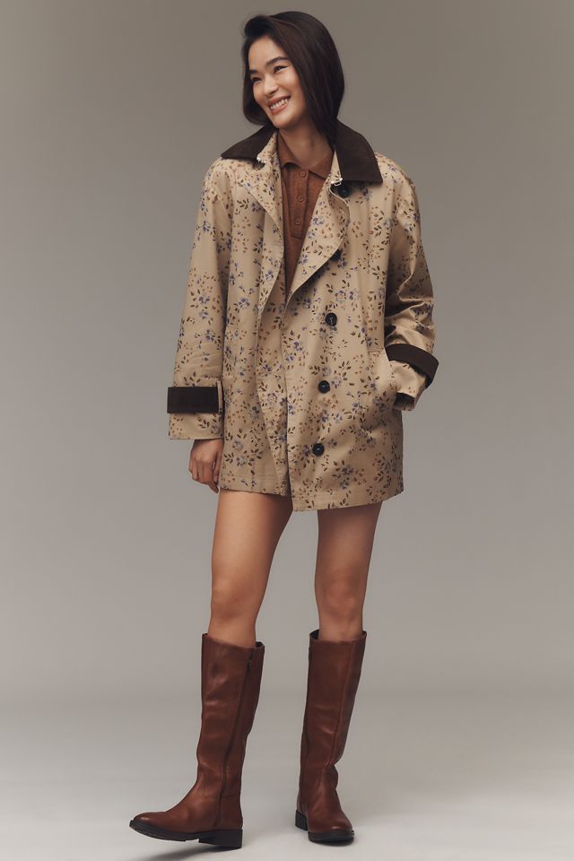 Avec Les Filles Floral Trench Coat