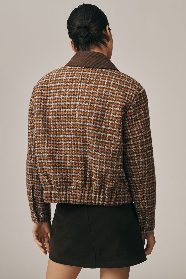 Avec Les Filles Oversized Plaid Bomber Jacket #2