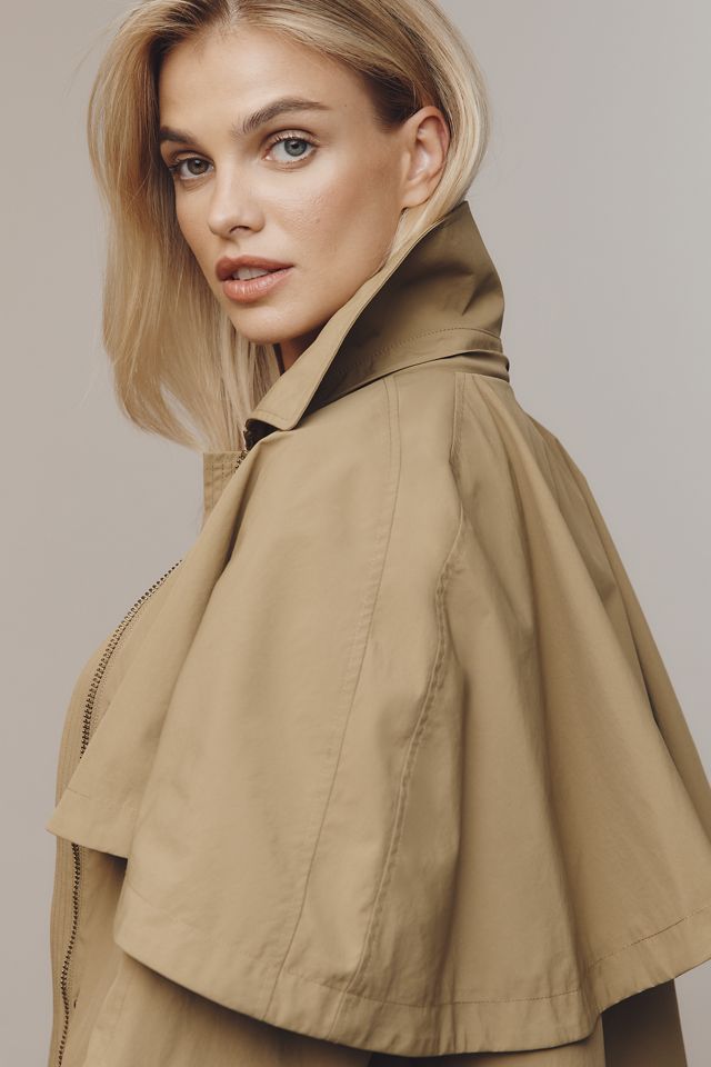 Avec Les Filles Mid-Length Cape Raincoat #4