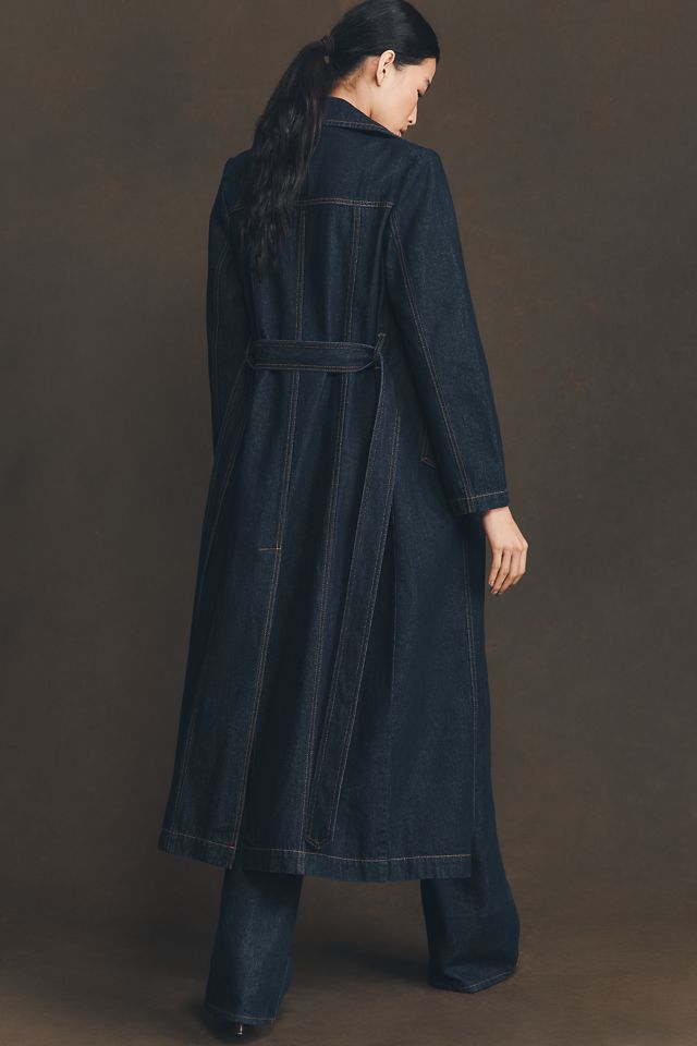Avec Les Filles Belted Utility Denim Trench Coat #2