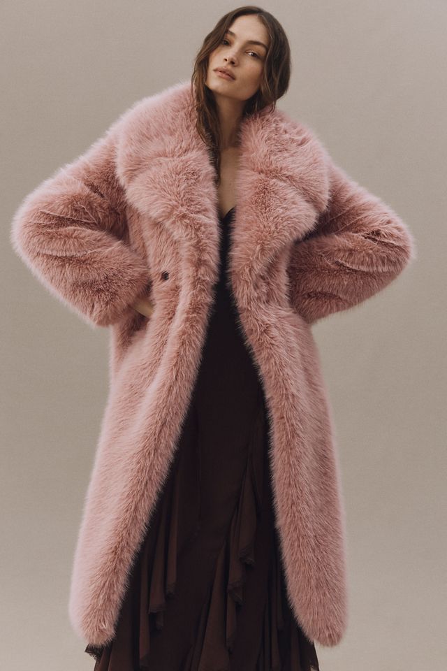 Avec Les Filles Faux Fur Long Coat #4