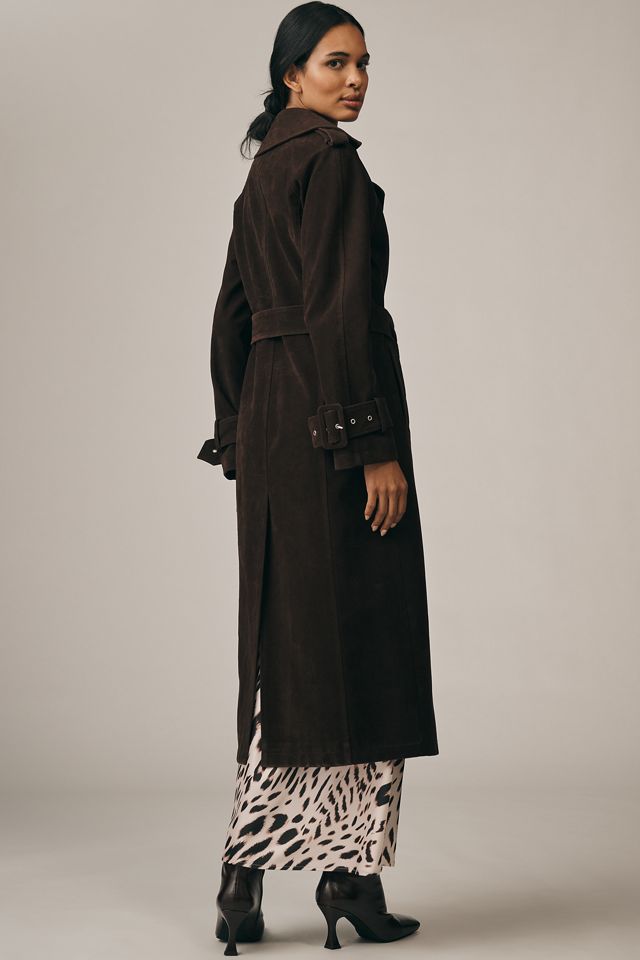 Avec Les Filles Faux-Suede Trench Coat #2
