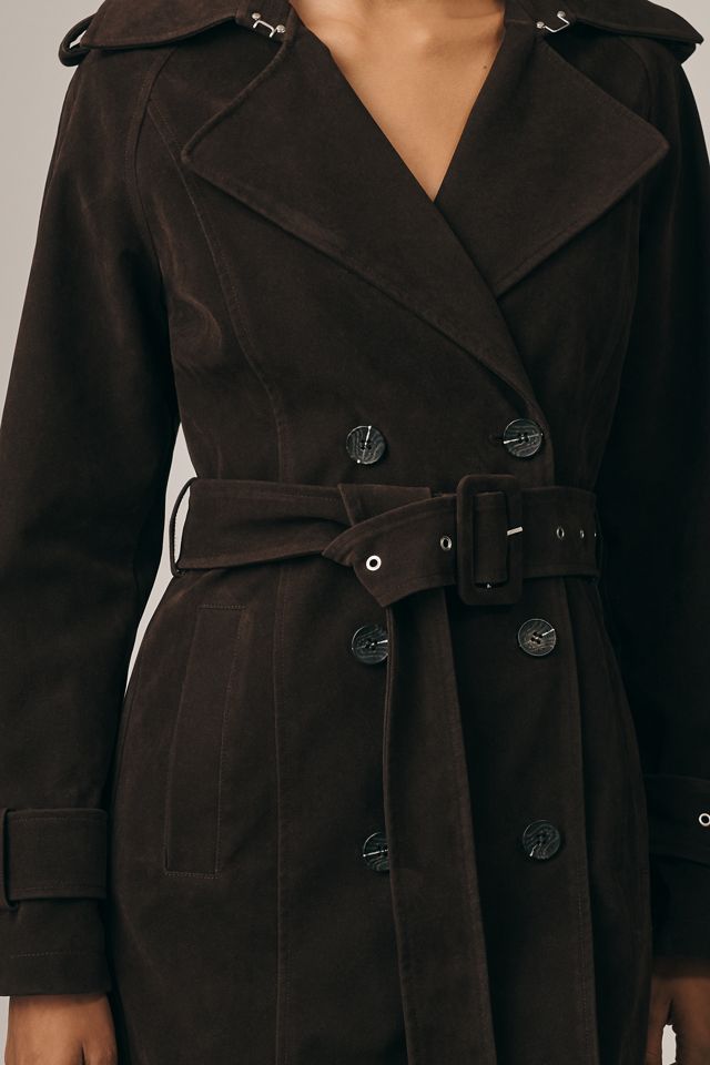 Avec Les Filles Faux-Suede Trench Coat #3