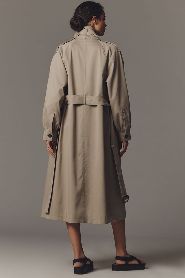 Avec Les Filles Funnel-Neck Mid-Length Trench Coat  #1